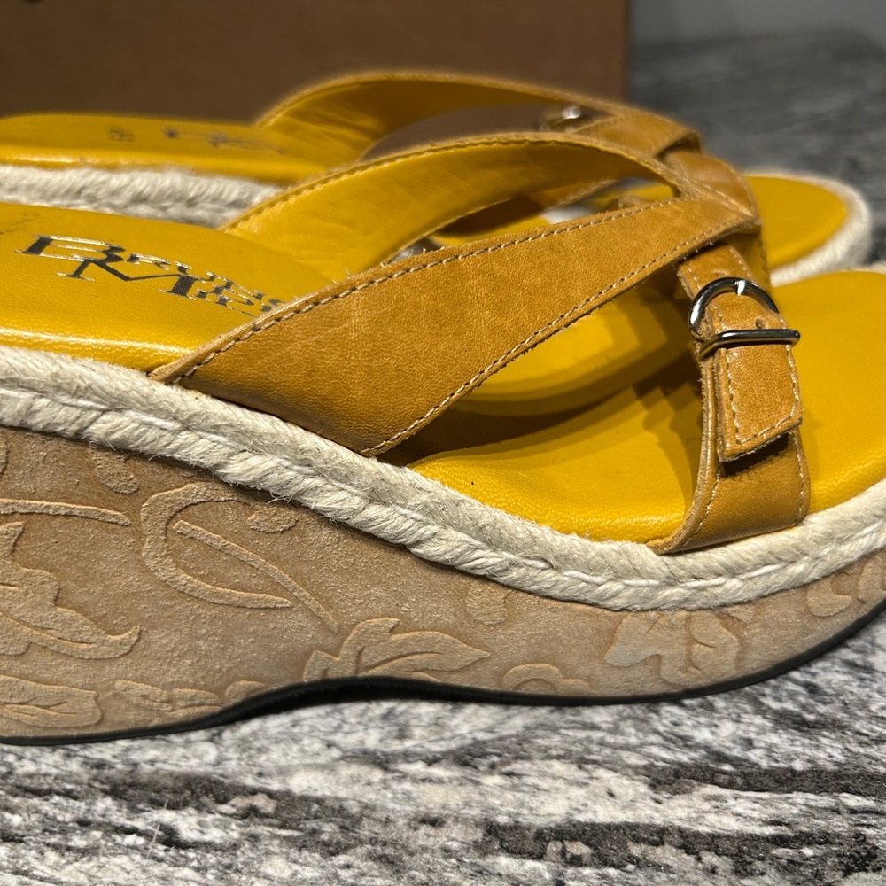 Bruno De Milano Vibrant Yellow Espadrille Shoes with Crossed Straps